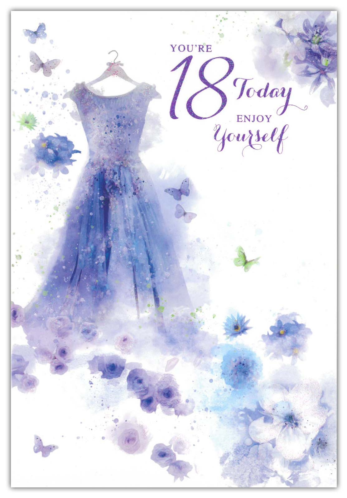 AGE 18 CARDS,Female 12`s Floral Dress (Was 0.85)