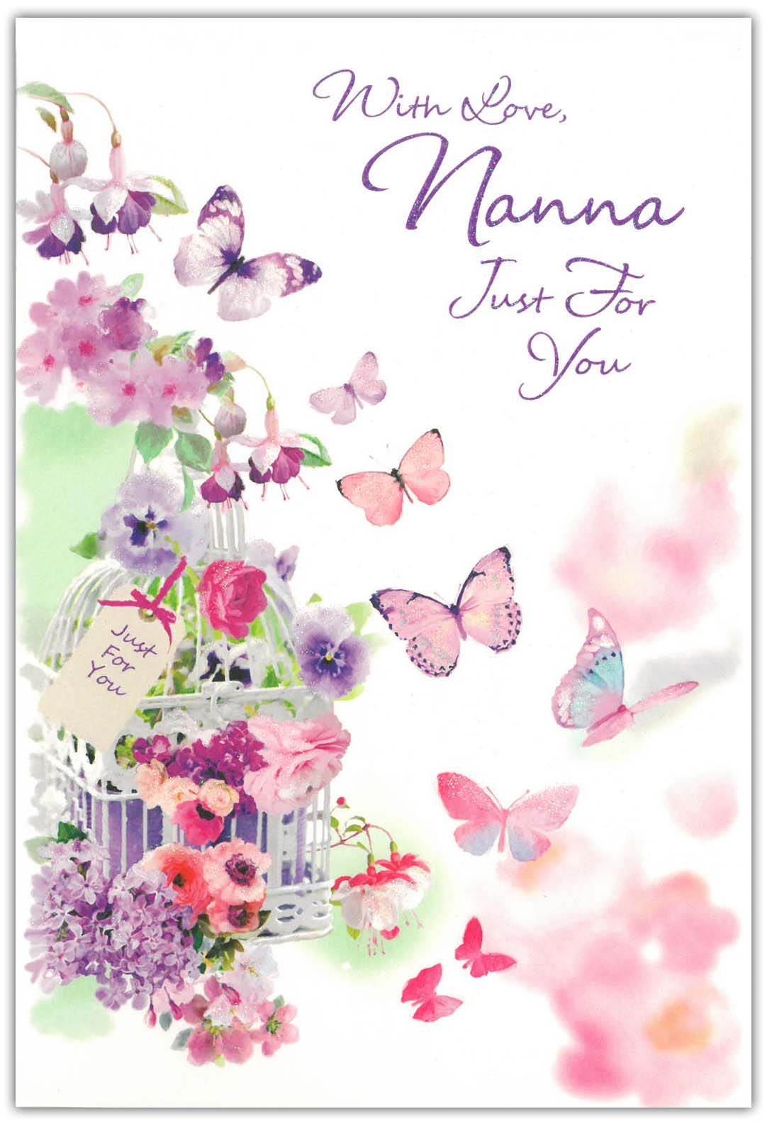 BIRTHDAY CARDS,Nanna 6`s Butterflies (Was 0.87)