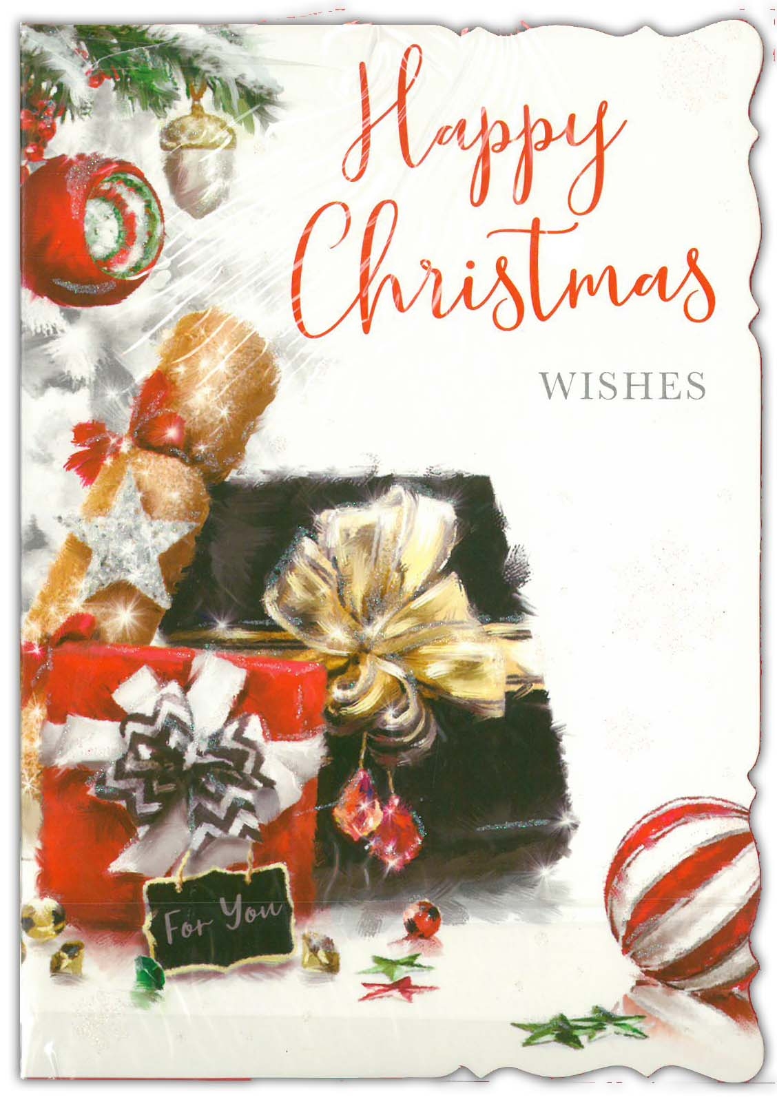 XMAS CARDS,Open 6`s Presents under Tree