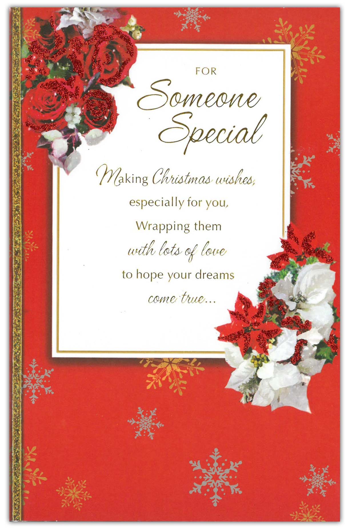 XMAS CARDS,Someone Special 6`s Floral Text