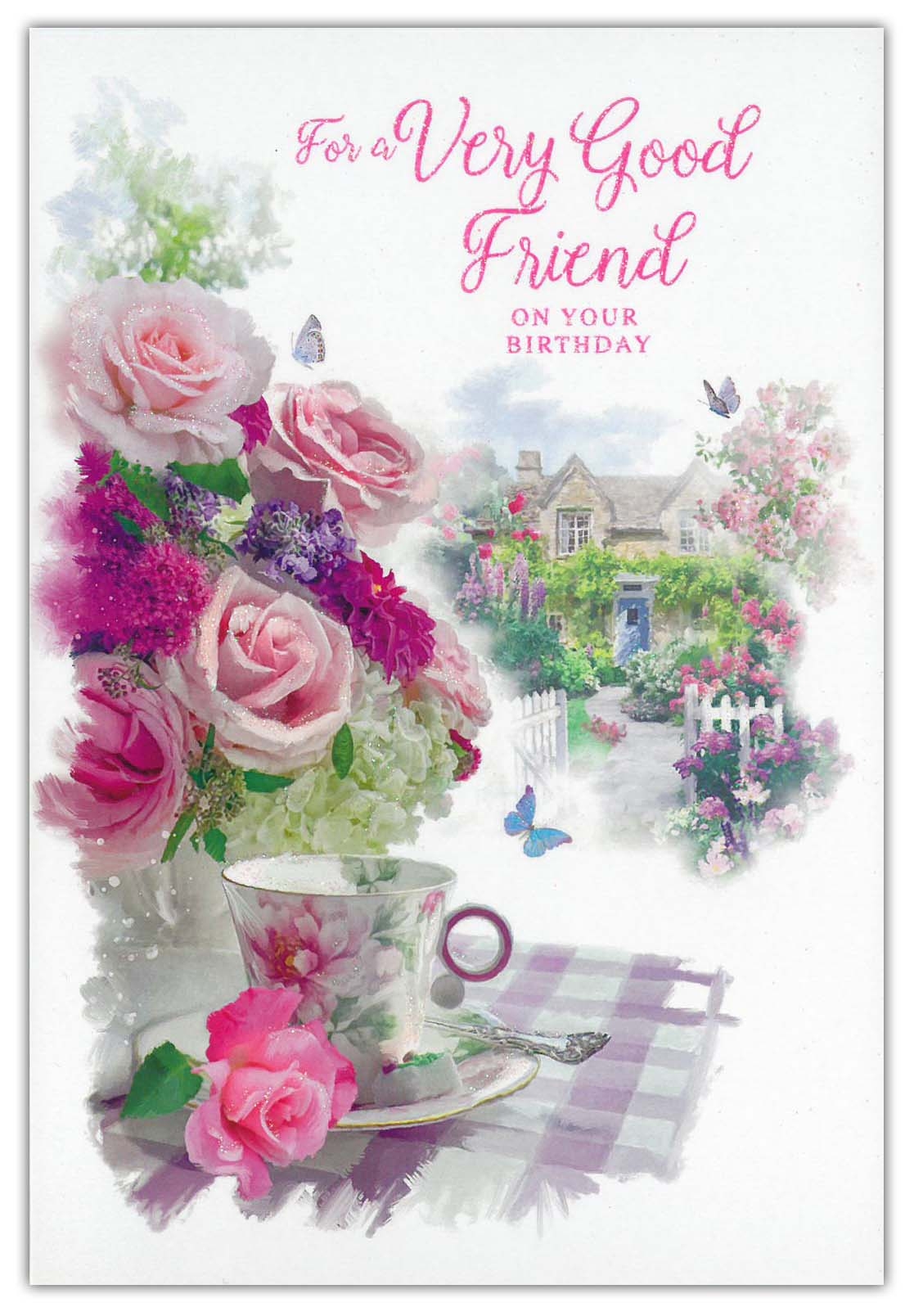 VERY GOOD FRIEND CARDS,6`S Floral Garden (Was 0.89)