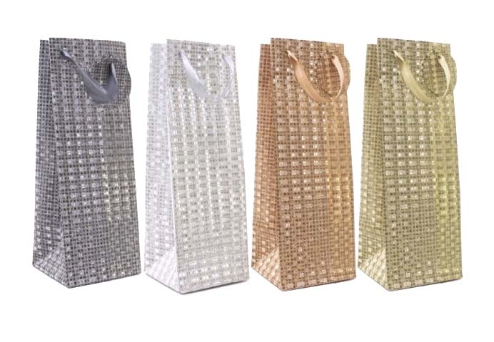 GIFT BAG,Glitter 4 Assorted (Bottle) [Packs Only]