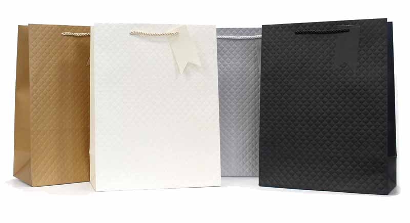 GIFT BAG,Embossed Classics 4 Assorted (Large) [Packs Only]