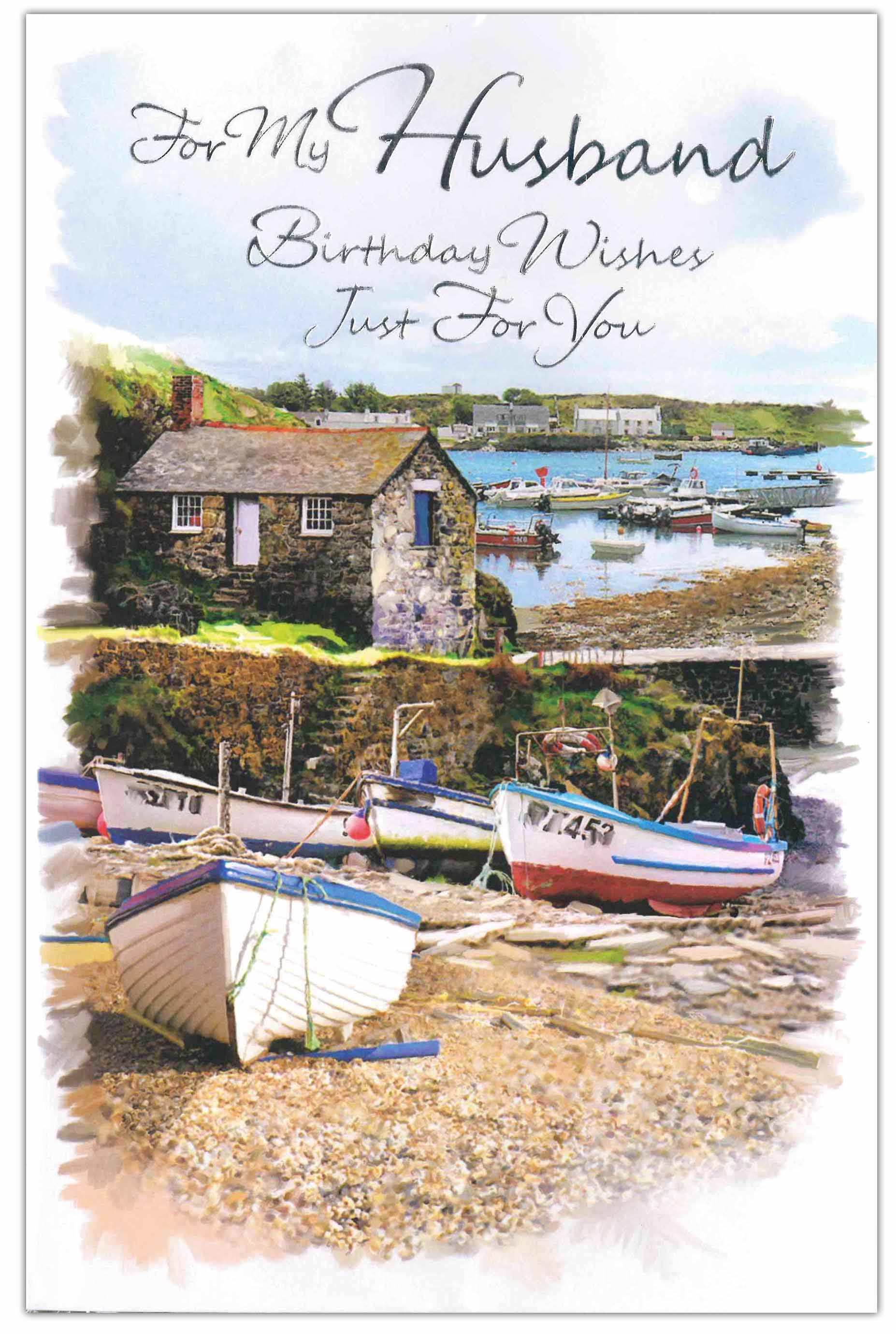 BIRTHDAY CARDS,Husband 6`s Fishing Boats (Was 1.15)