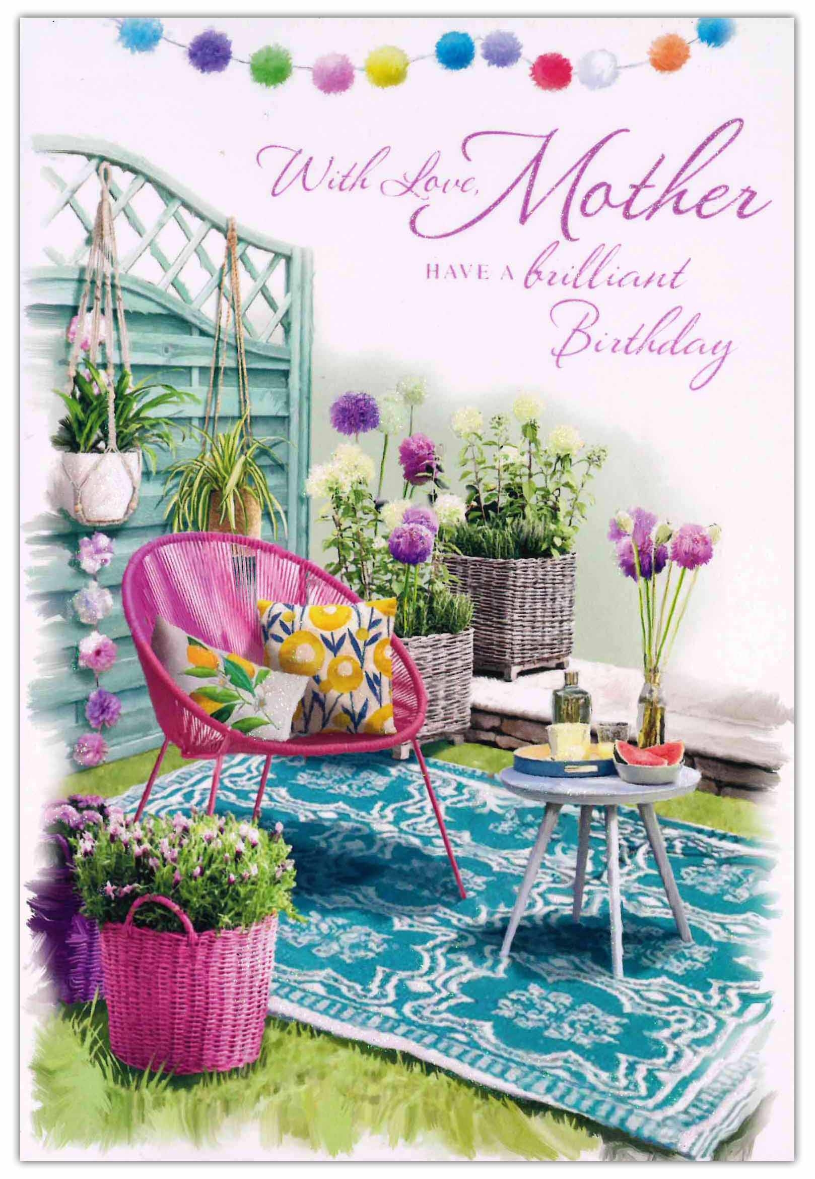 BIRTHDAY CARDS,Mother 12`s Floral Garden (Was 0.85)