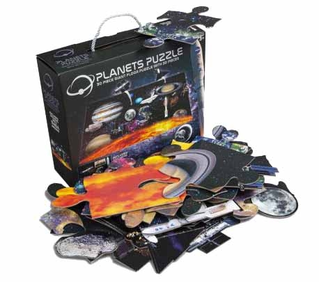 JIGSAW,30pc.Planets NASA Inc. Stickers/3D pcs (Giant Floor) [Splittable]