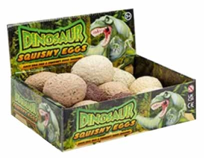 DINOSAUR SQUISHY EGG, 3 Asst Cols,7cm CDU [Packs Only]