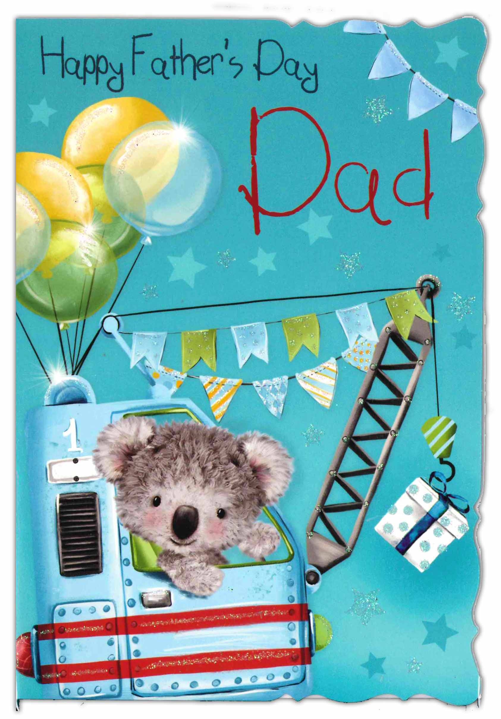FATHER`S DAY CARDS,Dad 6`s Koala & Crane (Was 1.15)