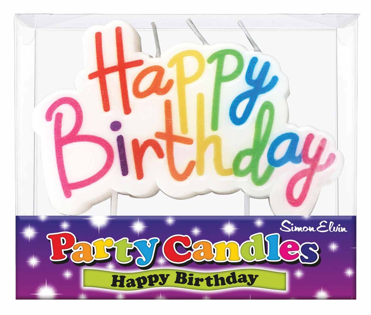 CAKE CANDLES,Happy Birthday Neon H/pk [Packs Only]