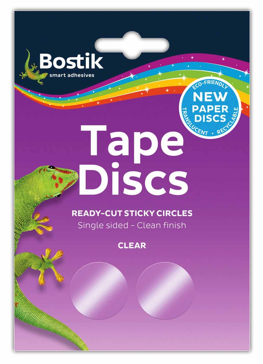 BOSTIK,Tape Discs Clear 120`s Translucent Recyclable [Splittable]