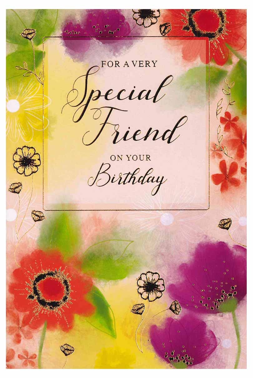 SPECIAL FRIEND CARDS,6`s Multicol Flowers(Was 0.89)