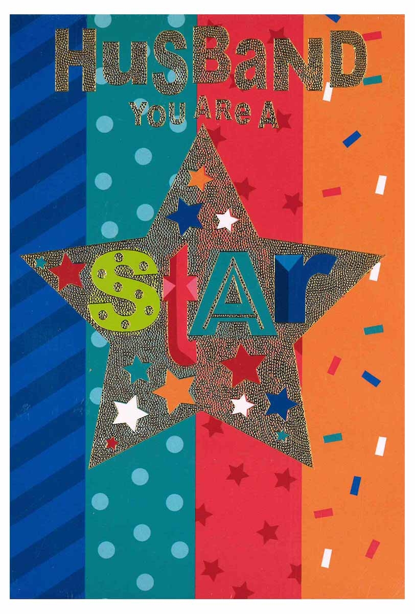 BIRTHDAY CARDS,Husband 6`s Star & Stripes (Was ú0.89)
