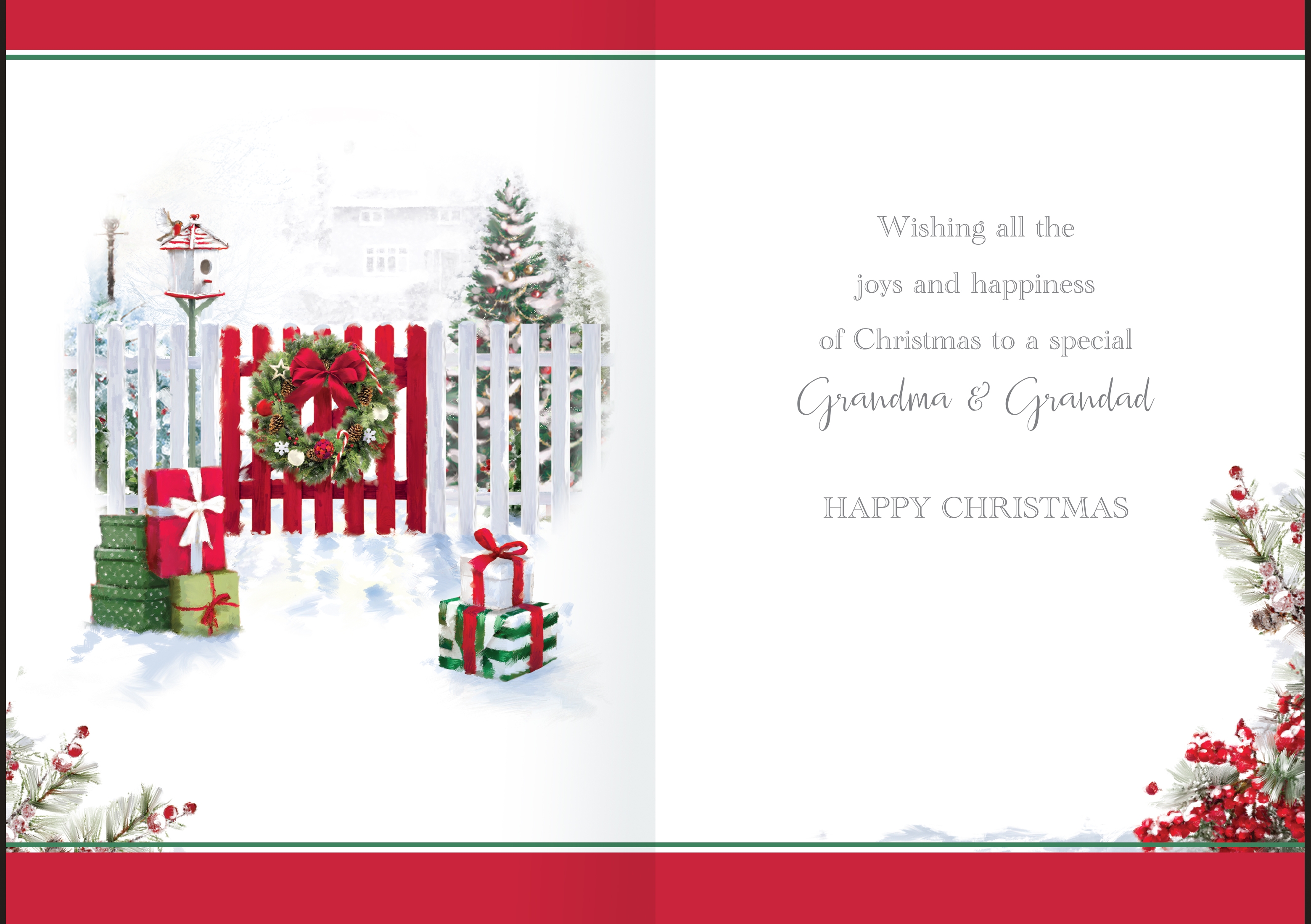 XMAS CARDS,Grandma & Grandad 6`s Garden Gate