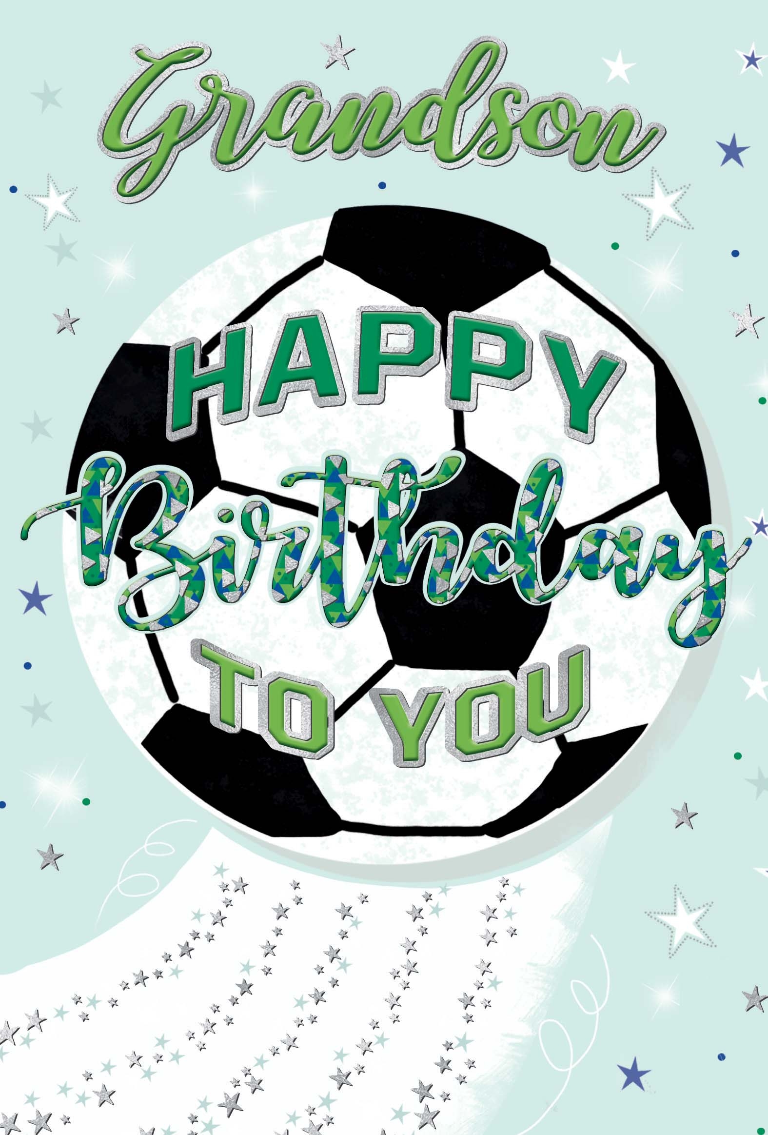 BIRTHDAY CARDS,Grandson 6`s Football