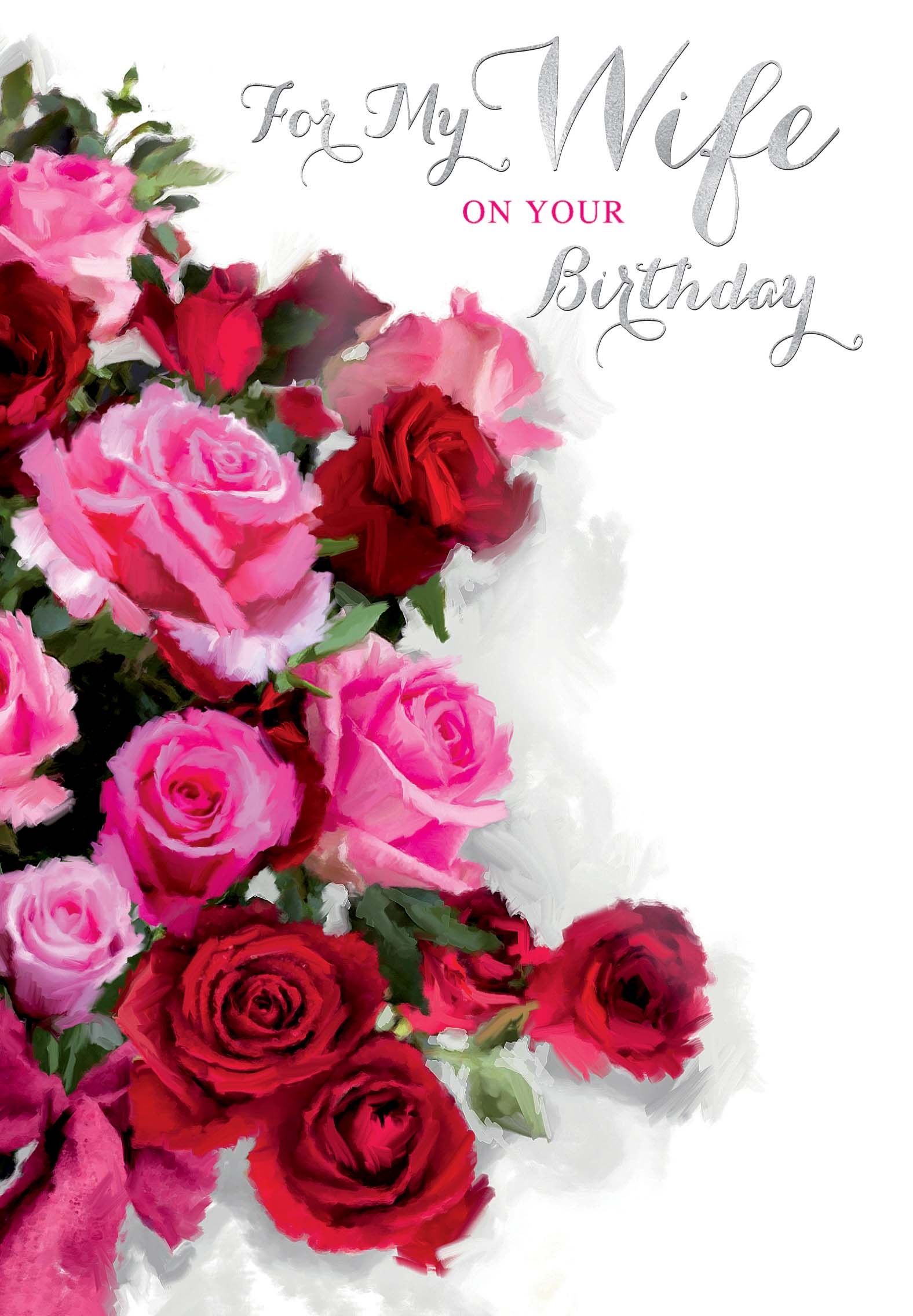 BIRTHDAY CARDS,Wife Birthday 6`s Floral