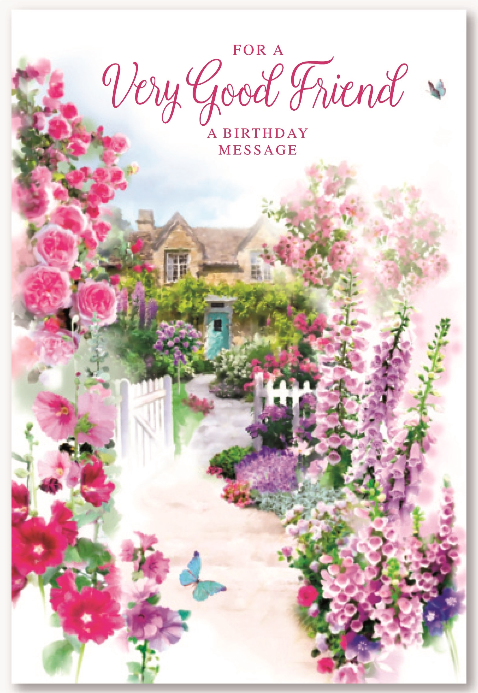 VERY GOOD FRIEND CARDS,6`S Floral Garden Path