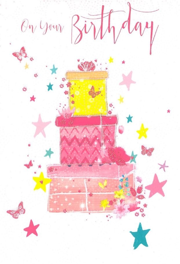 BIRTHDAY CARDS,6`s Presents & Stars