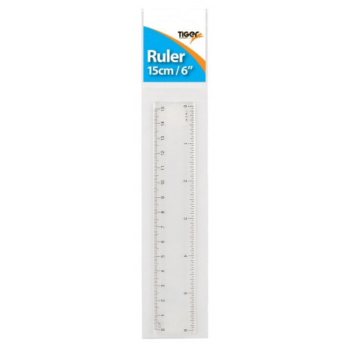 RULER,6in/15cm (Tiger) H/pk [Packs Only]