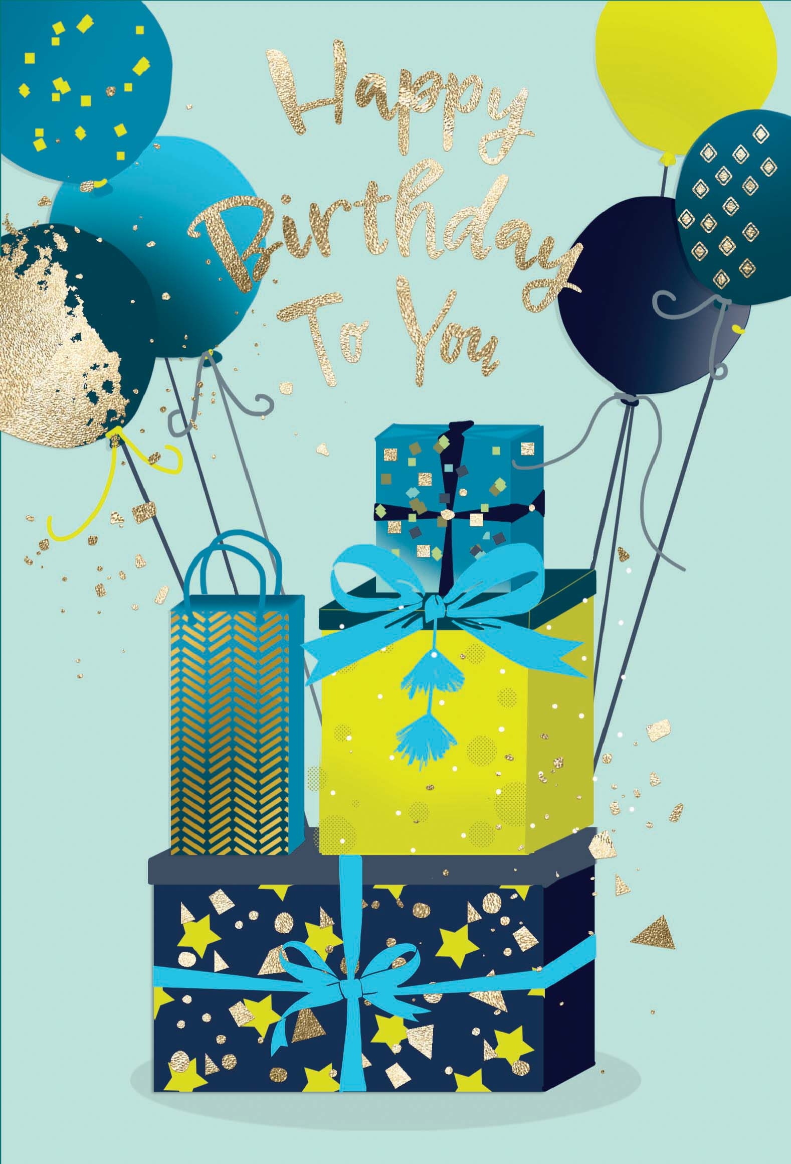 BIRTHDAY CARDS,6`s Presents & Balloons