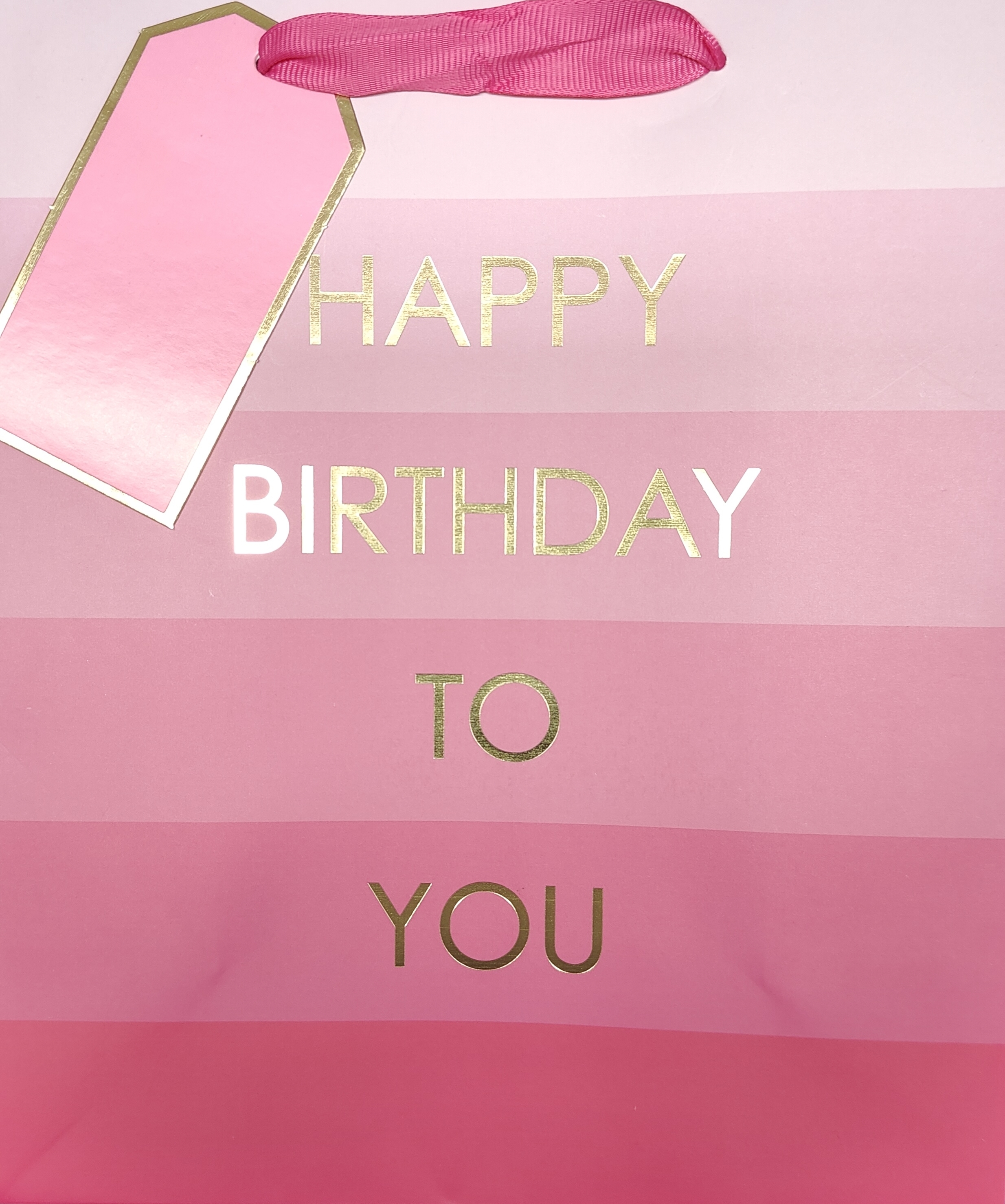 GIFT BAG,Happy Birthday Pink (Large) [Packs Only]