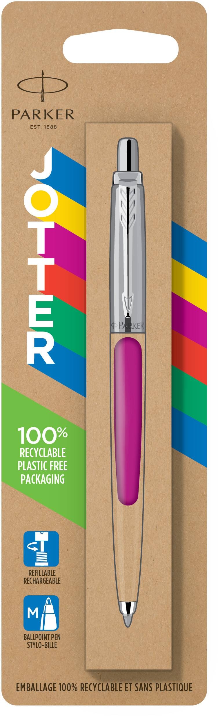 BALL PEN,Jotter Magenta Plastic (Parker)