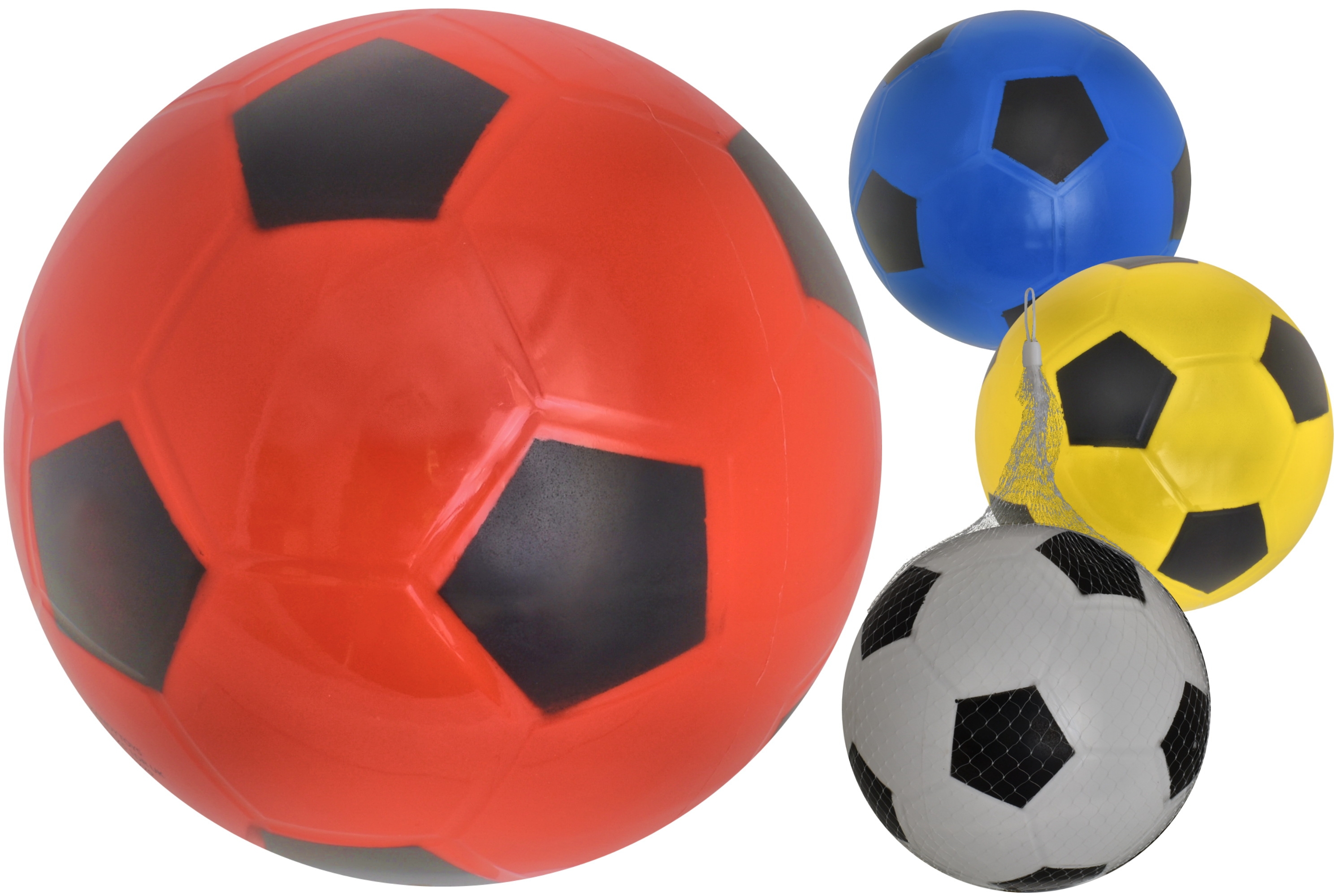 FOOTBALL, 4 Assorted Colours Inflated 8