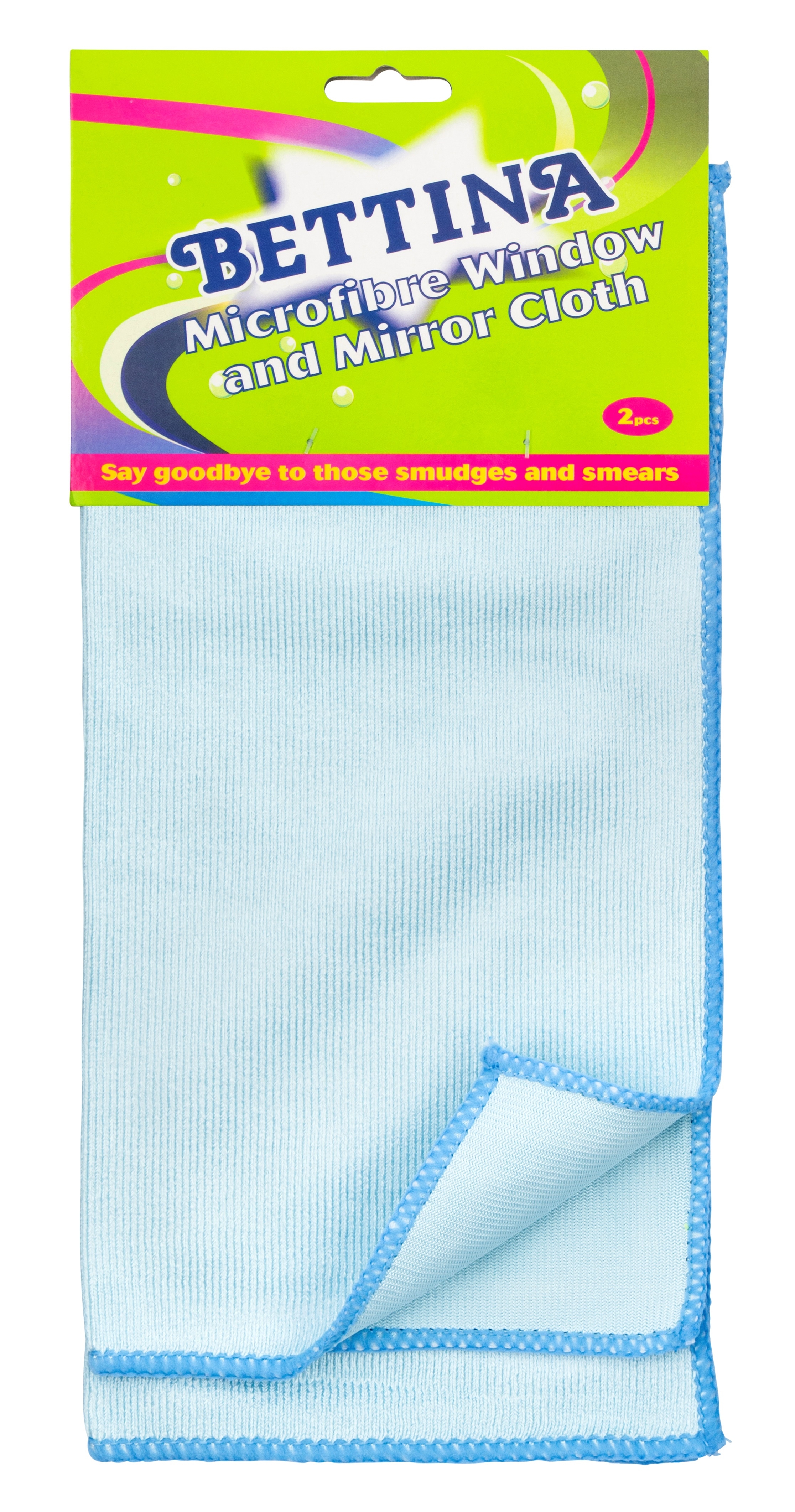 MICROFIBRE CLOTHS,Window & Mirror 2`s H/pk B401 [Splittable]