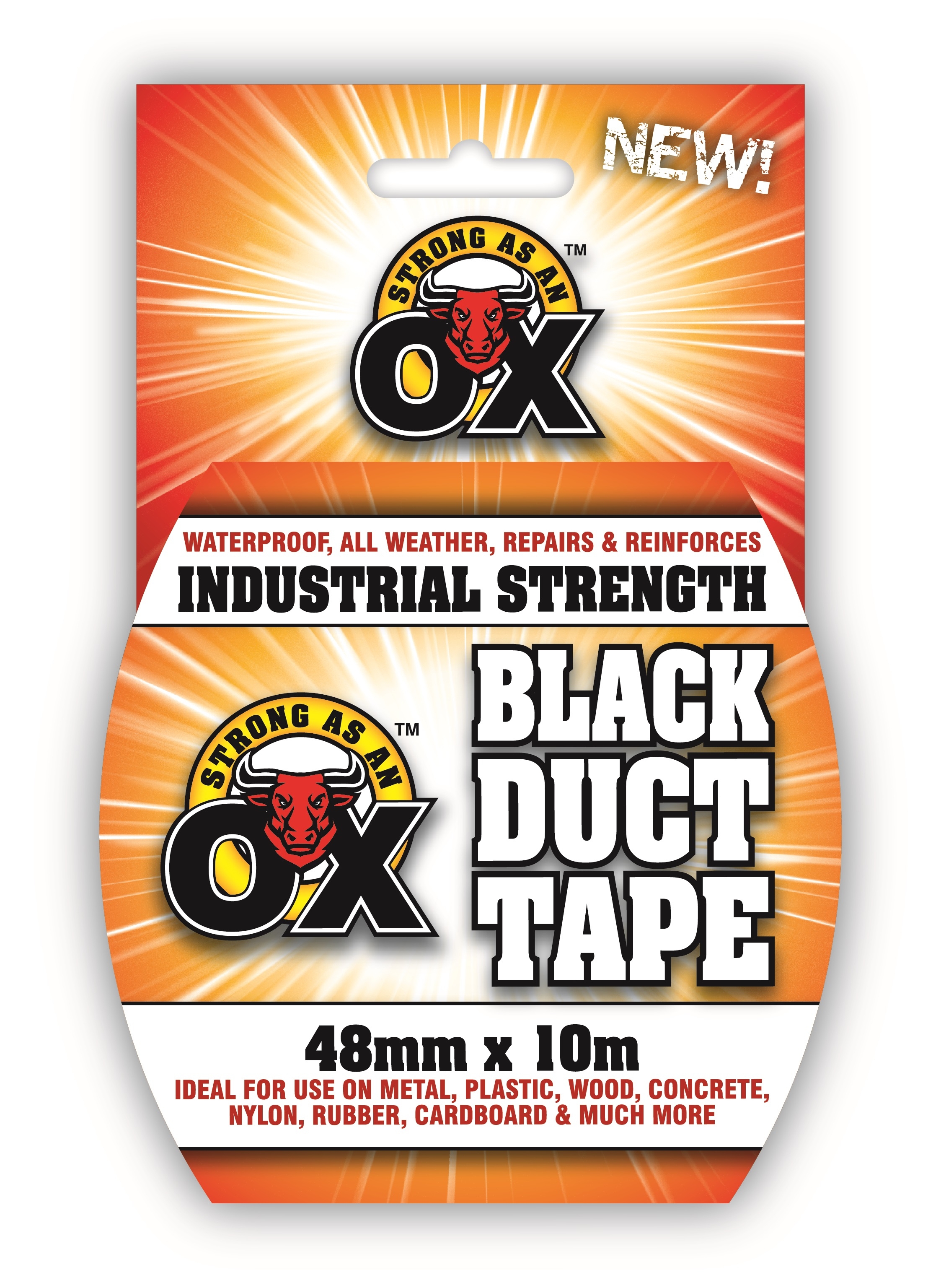 DUCT TAPE,Black 48mm x 10m H/pk [Packs Only]