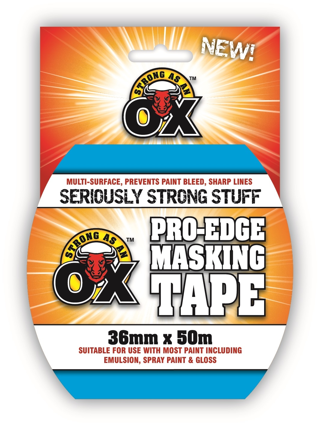 MASKING TAPE,Pro-Edge 36mm x 50m H/pk [Splittable]