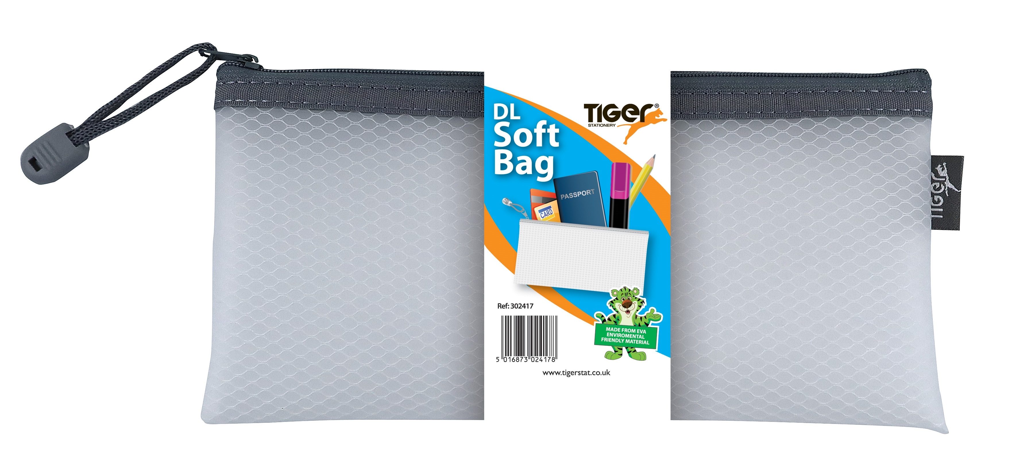 SOFT BAG,DL 220x110mm with Zip Opaque, Pencil Case [Splittable]