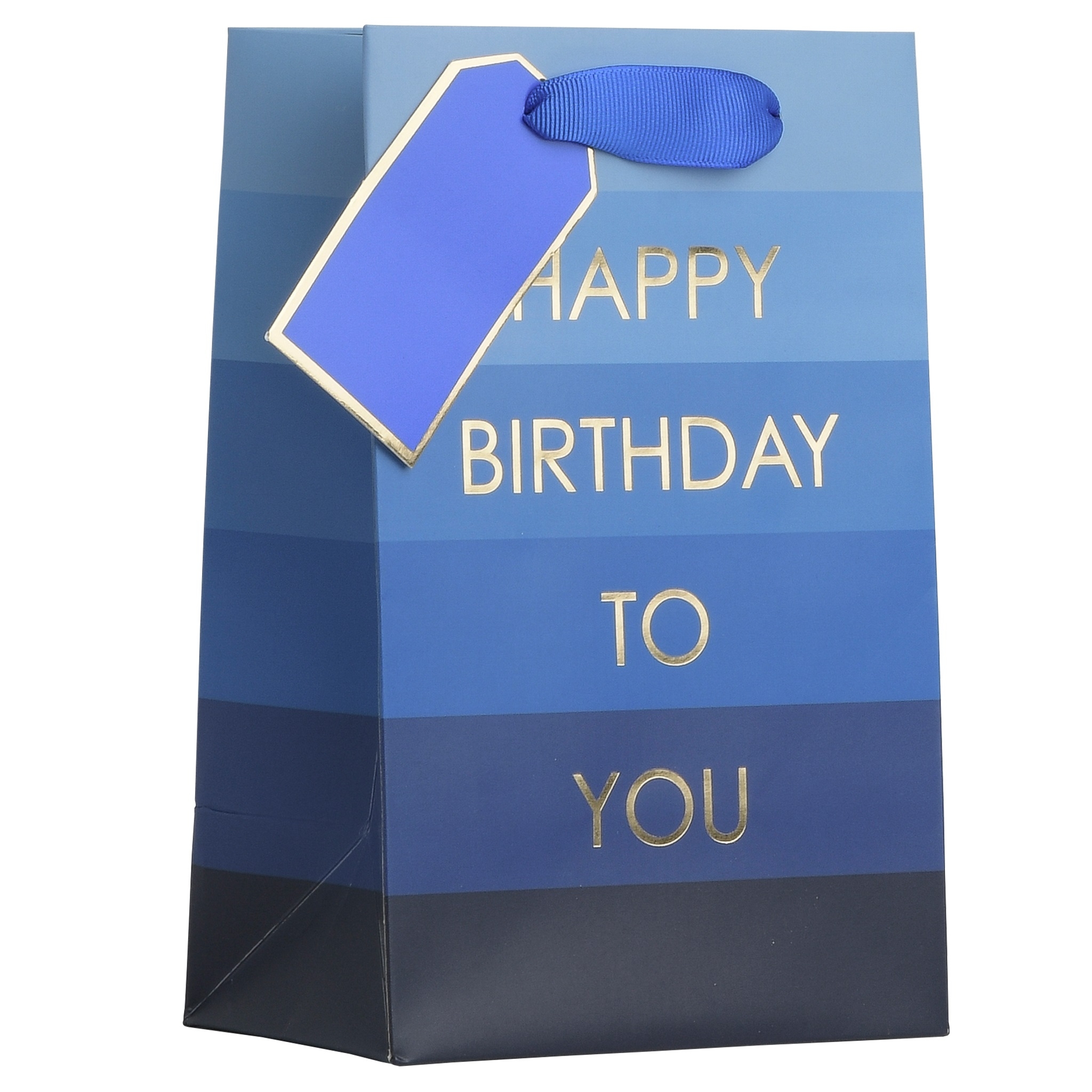 GIFT BAG,Happy Birthday Blue (Small) [Packs Only]
