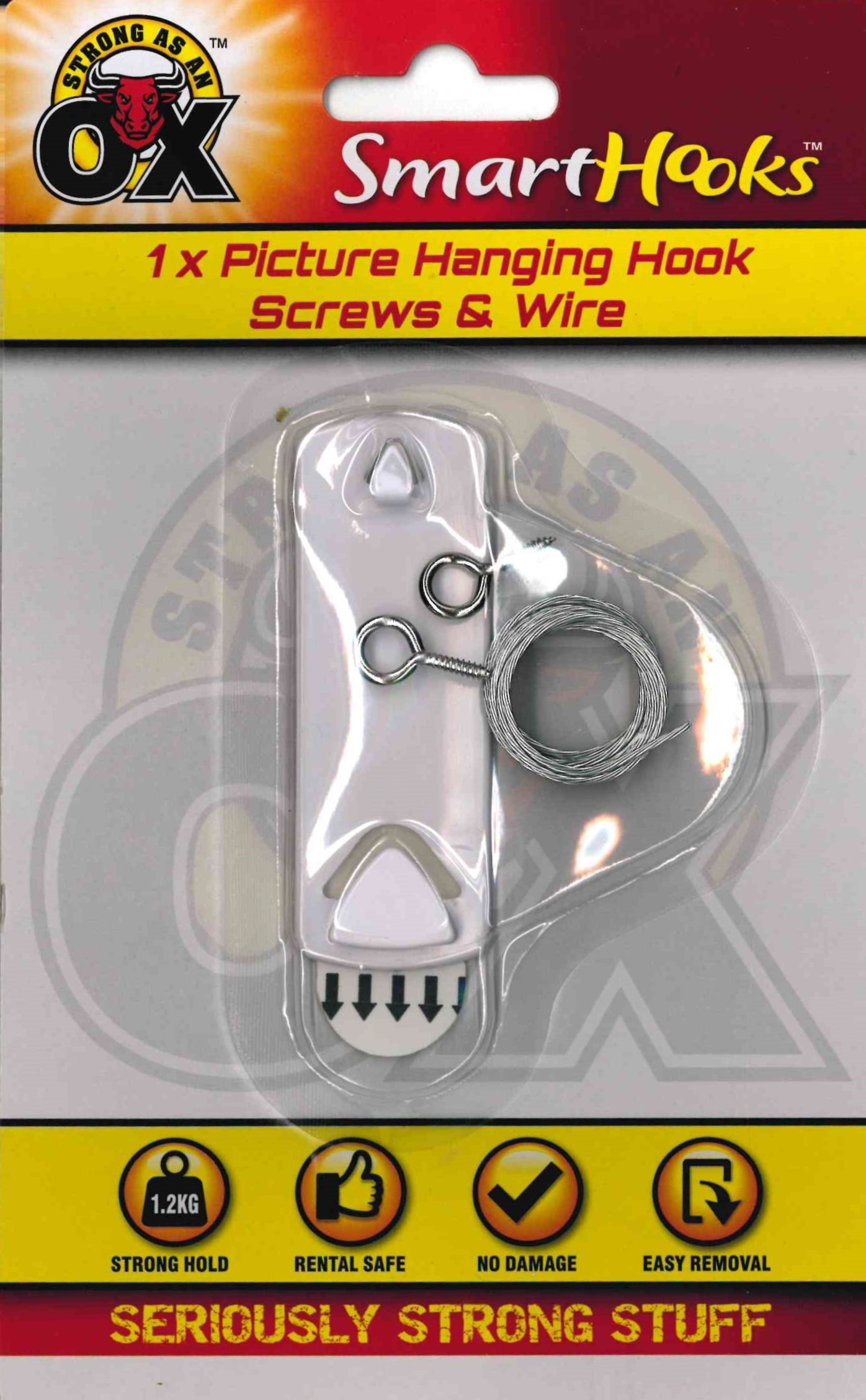 SMART HOOKS,Picture Hanging with Wire. Removable I/cd [Packs Only]