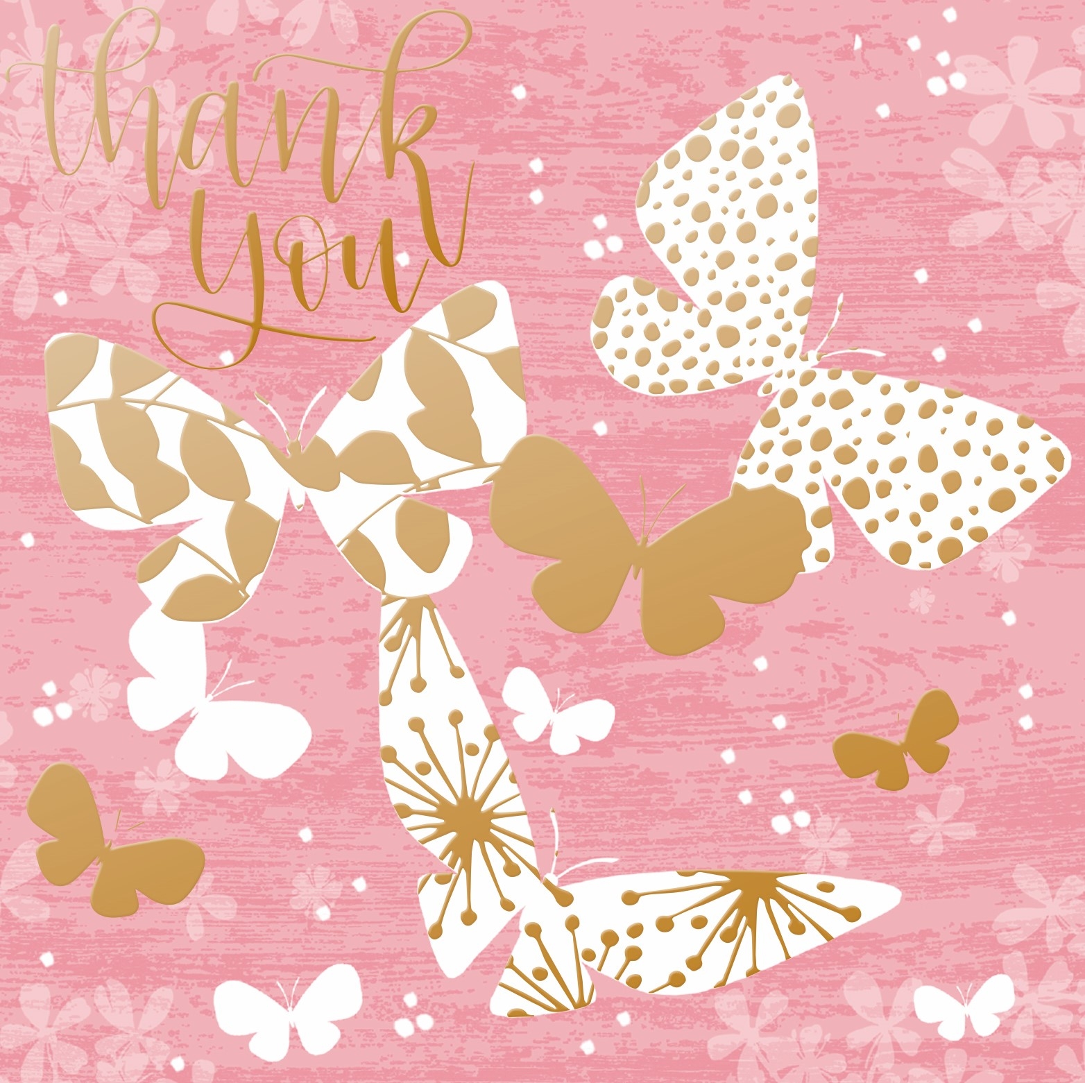 THANK YOU CARD,Butterflies 6`s [Packs Only]