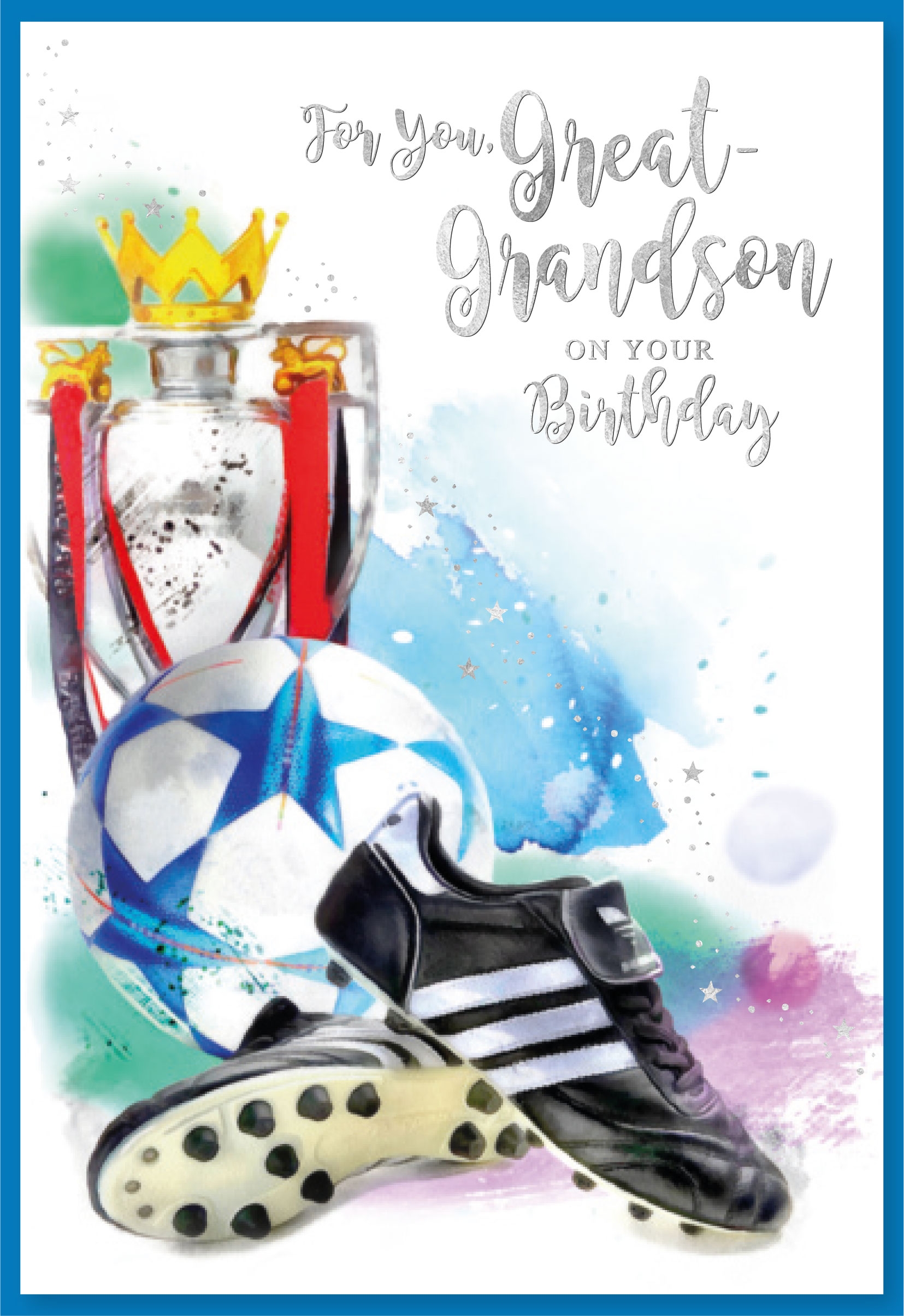 BIRTHDAY CARDS,Great Grandson 6`s Football