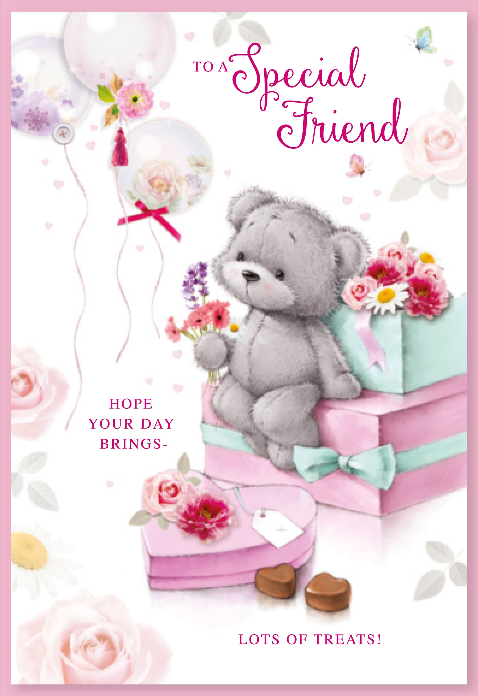 SPECIAL FRIEND CARDS,6`s Teddy & Presents