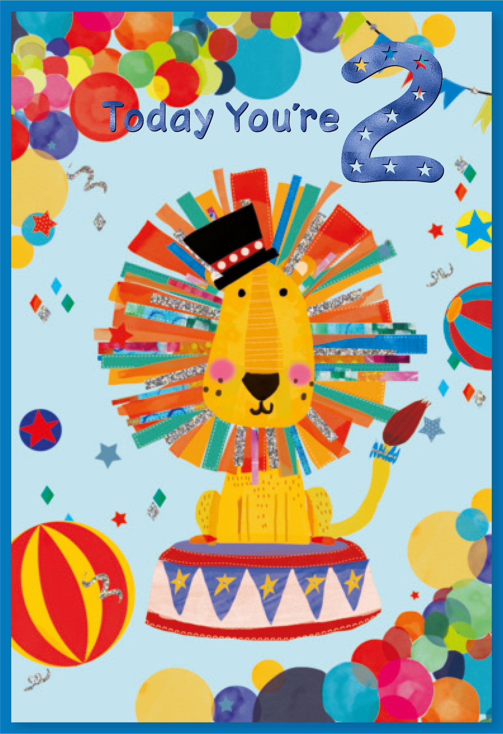 AGE 2 CARDS,Male 6`s Circus Lion