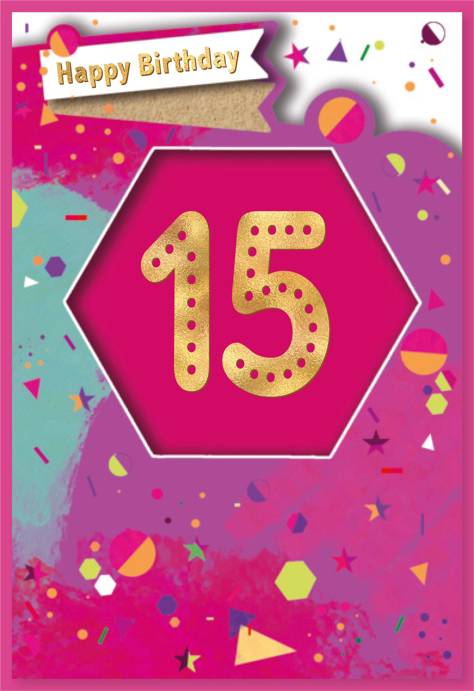 AGE 15 CARDS,Female 6`s Geometric Shapes