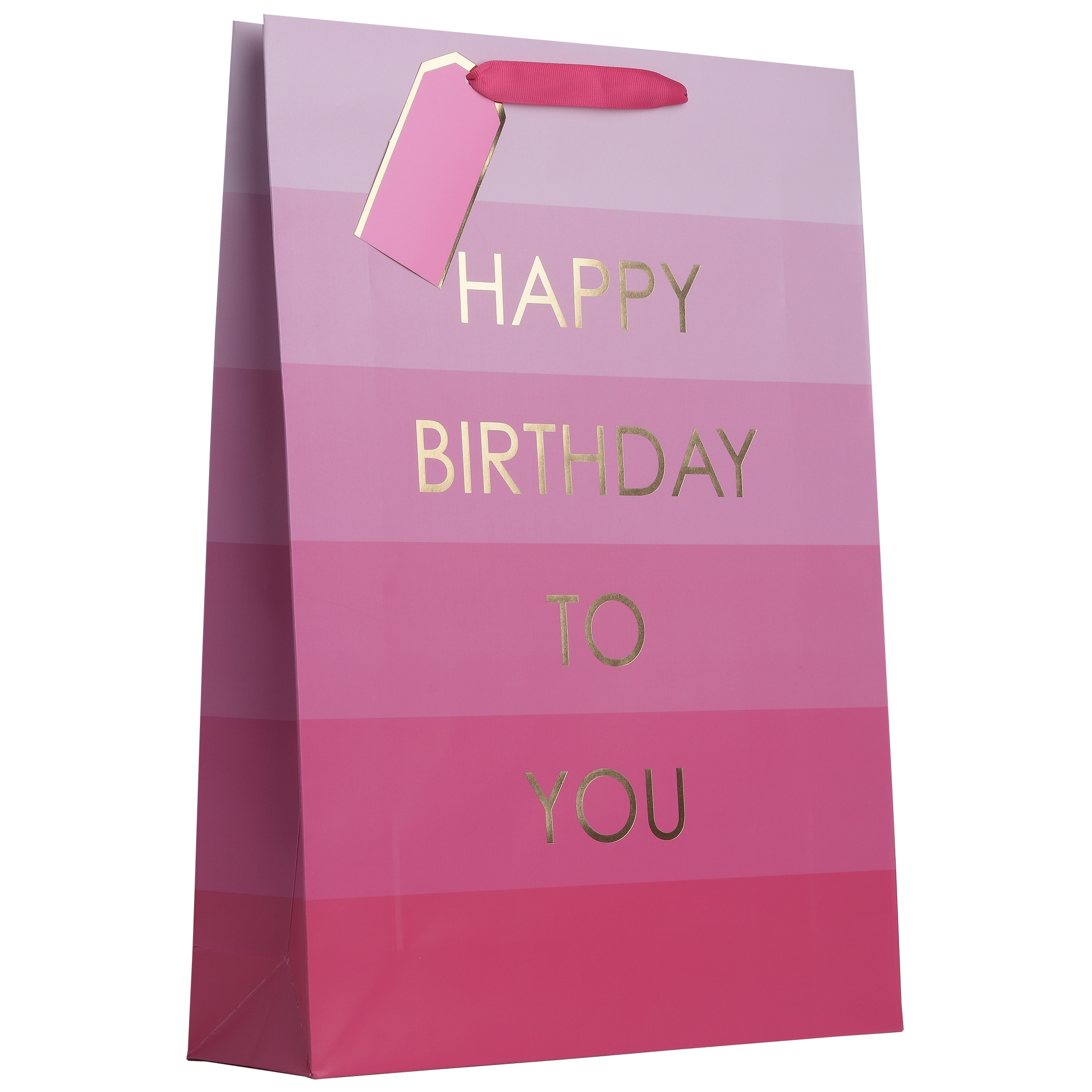 GIFT BAG,Happy Birthday Pink (Extra Large) [Packs Only]