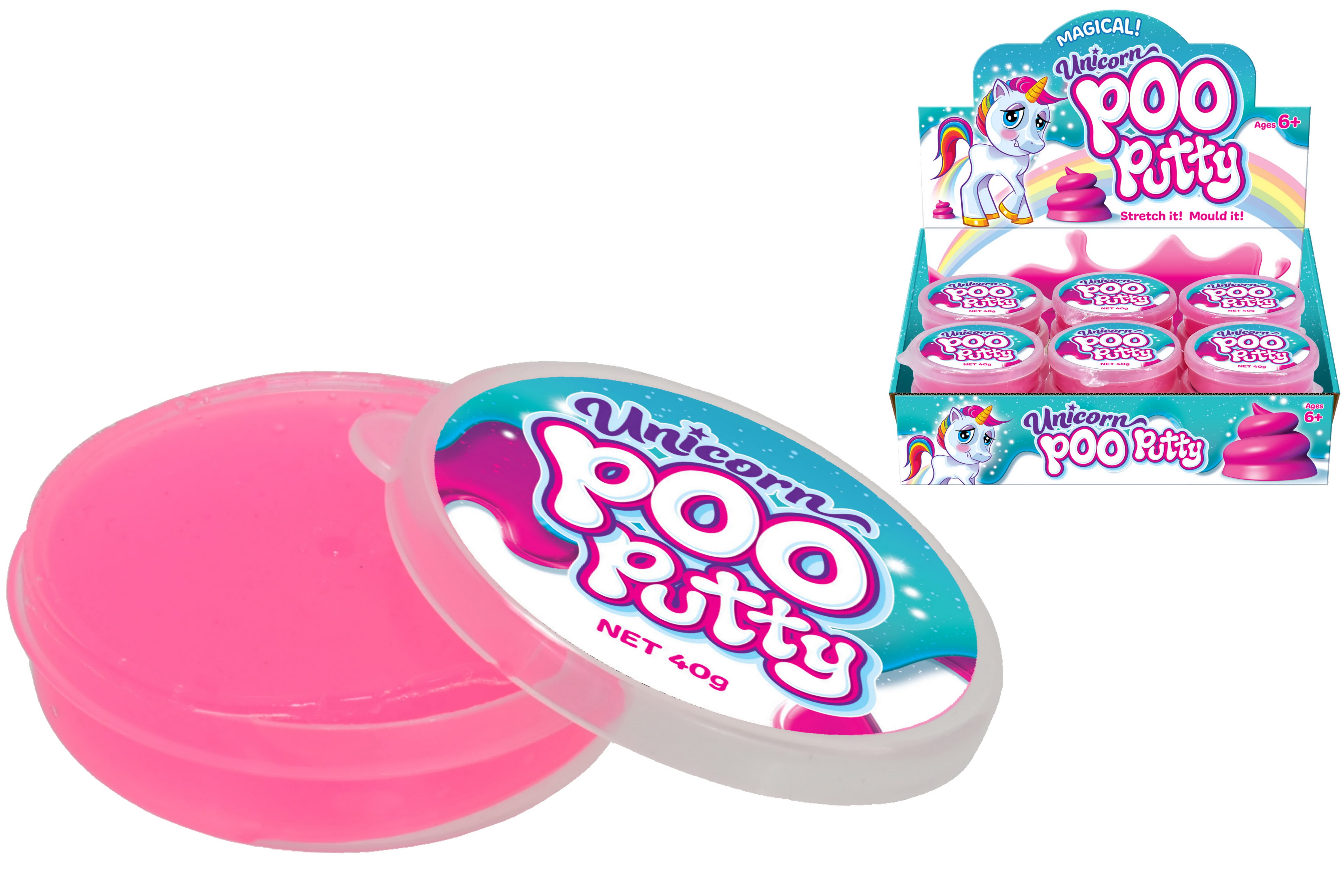 POO PUTTY,Magical Unicorn 40gm Age 6+, CDU [Packs Only]