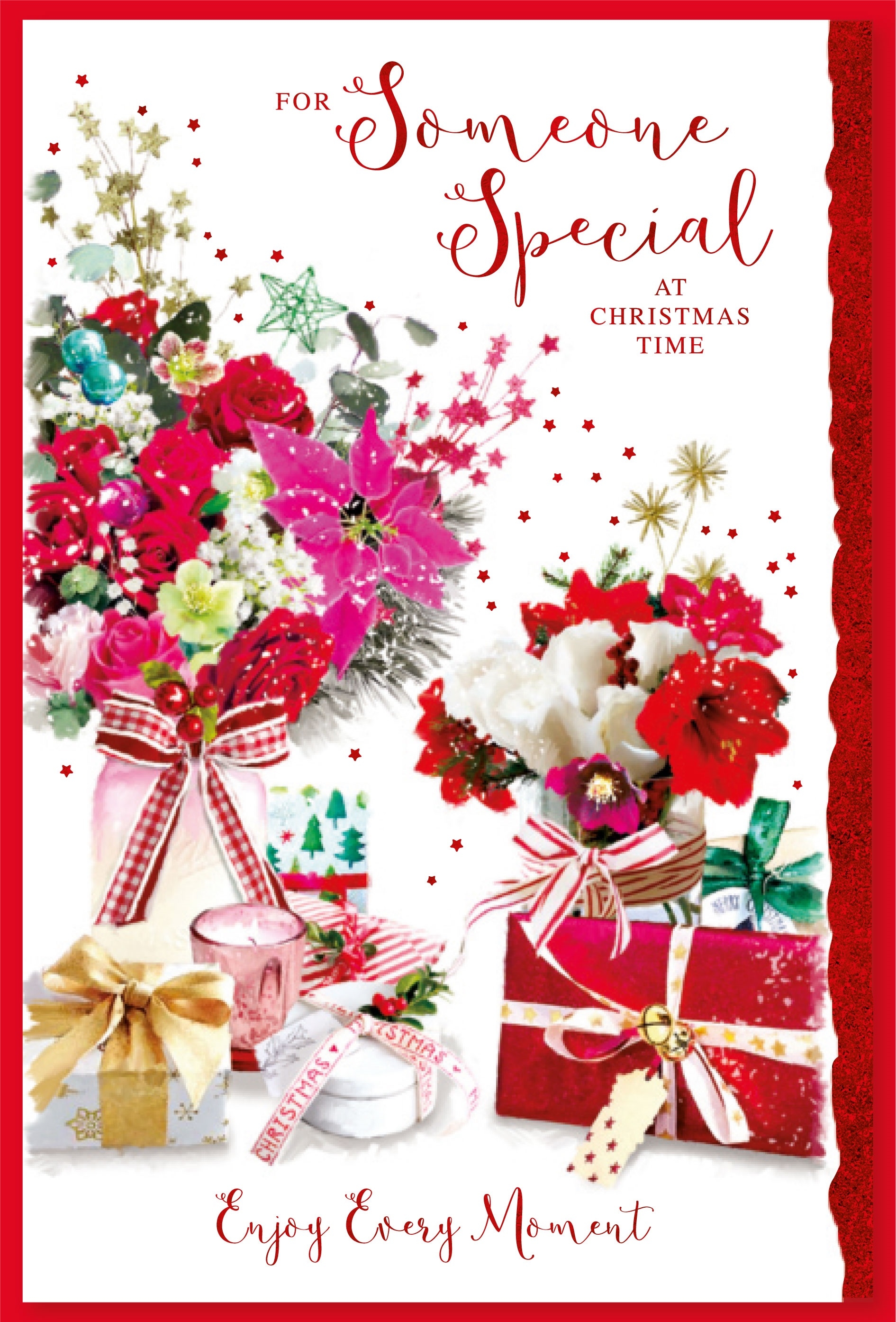 XMAS CARDS,Someone Special 6`s Floral Presents
