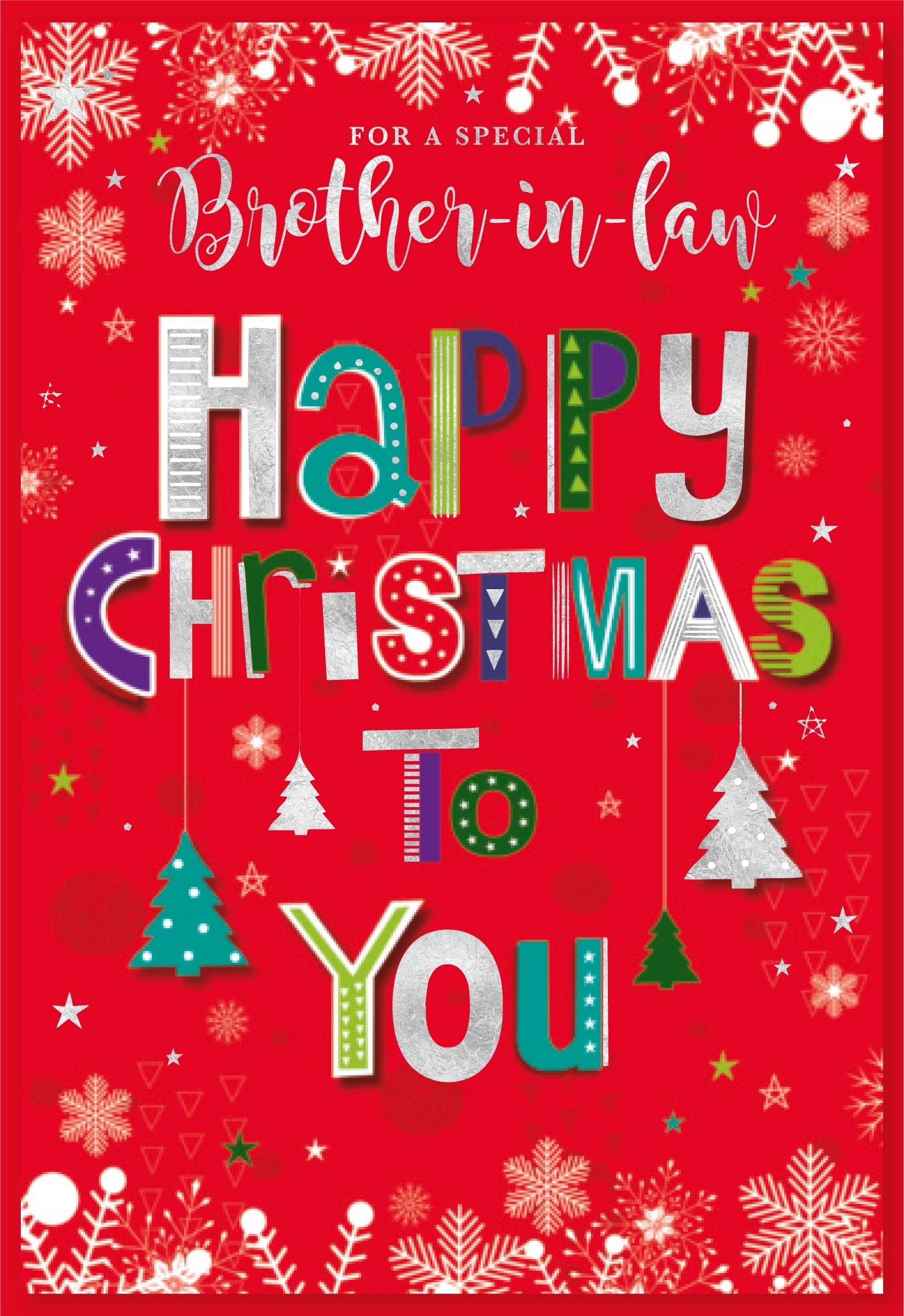 XMAS CARDS,Brother in Law 6`s Icicles & Trees