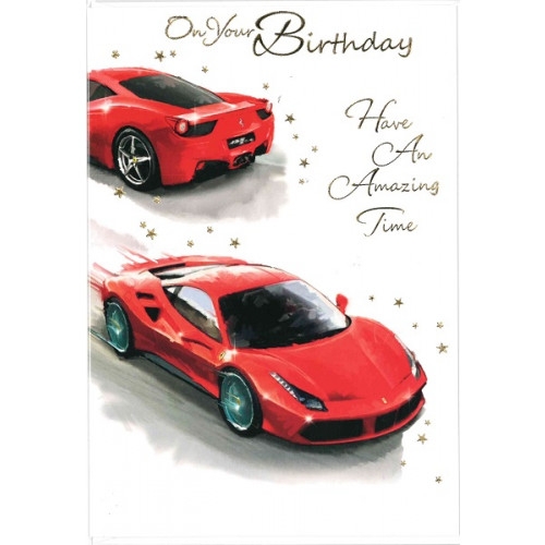 BIRTHDAY CARDS,6`s Sports Car
