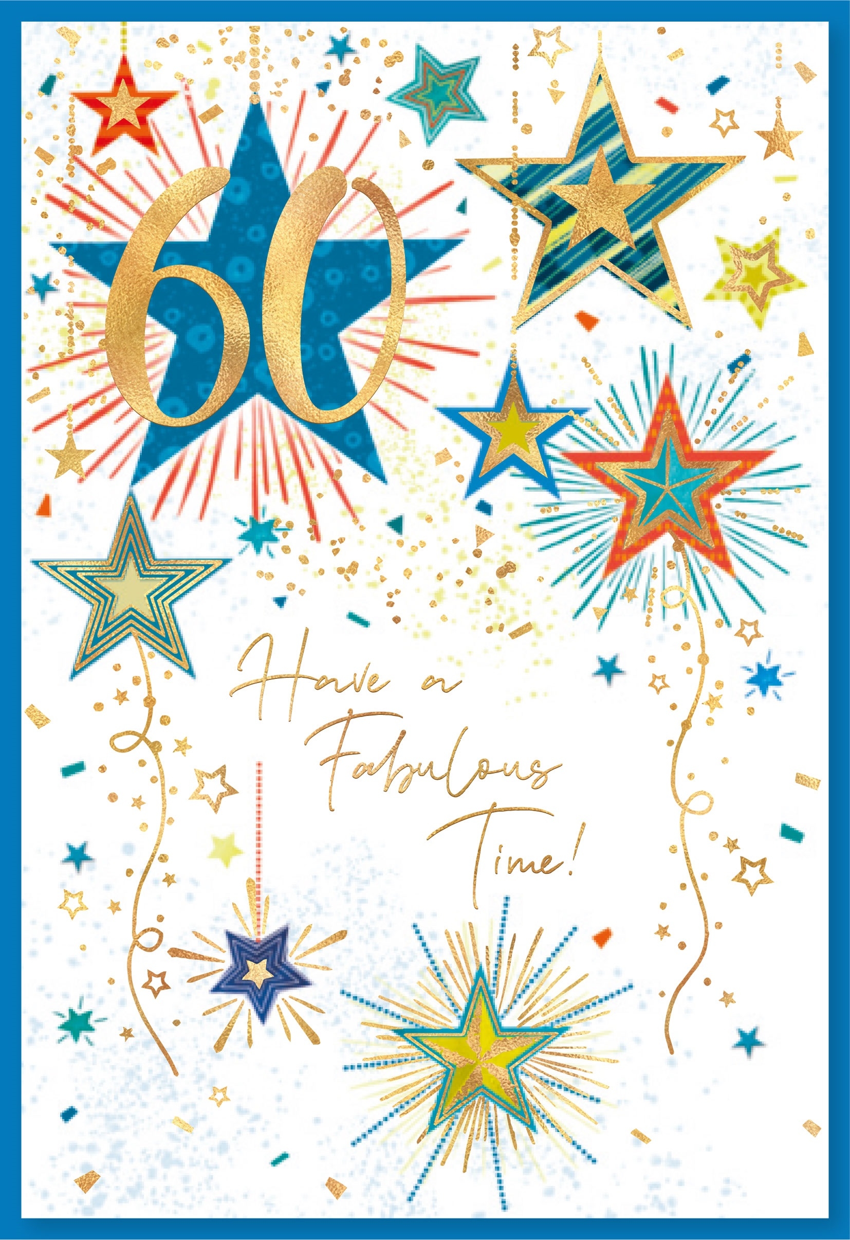 AGE 60 CARDS,Male 6`s Exploding Stars