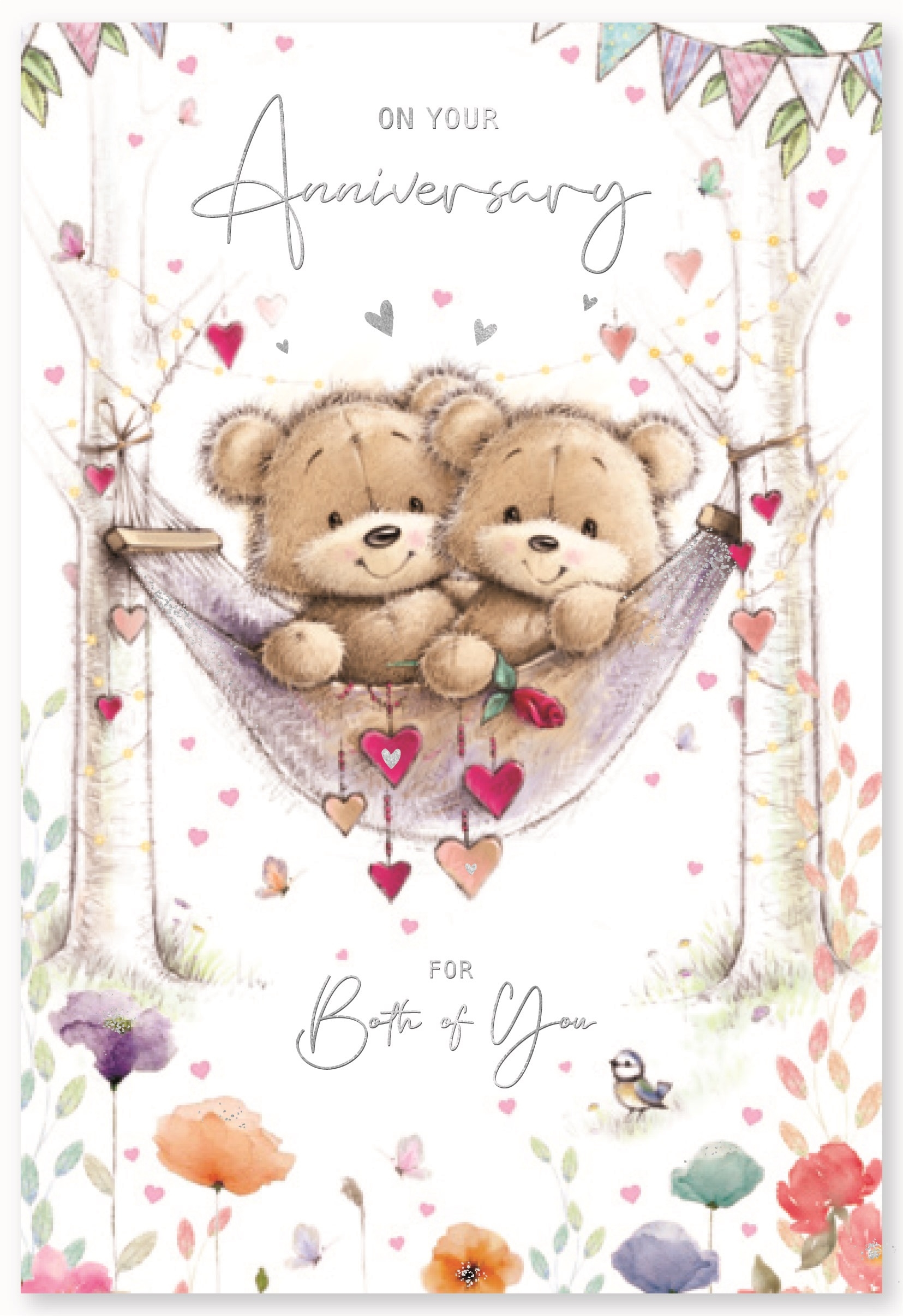 ANNIVERSARY CARDS,Your 6`s Teddies in Hammock