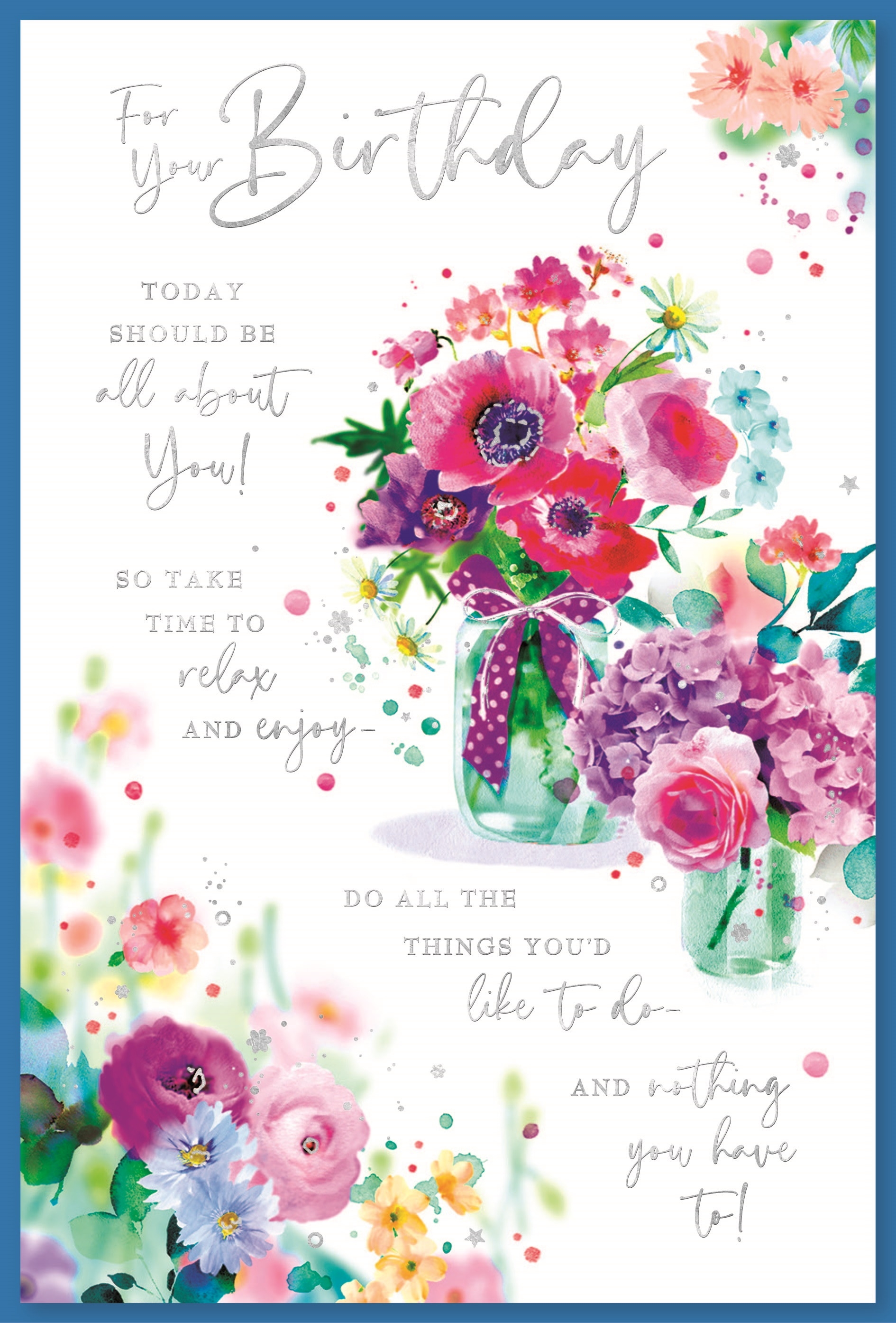 BIRTHDAY CARDS,6`s Floral Vases