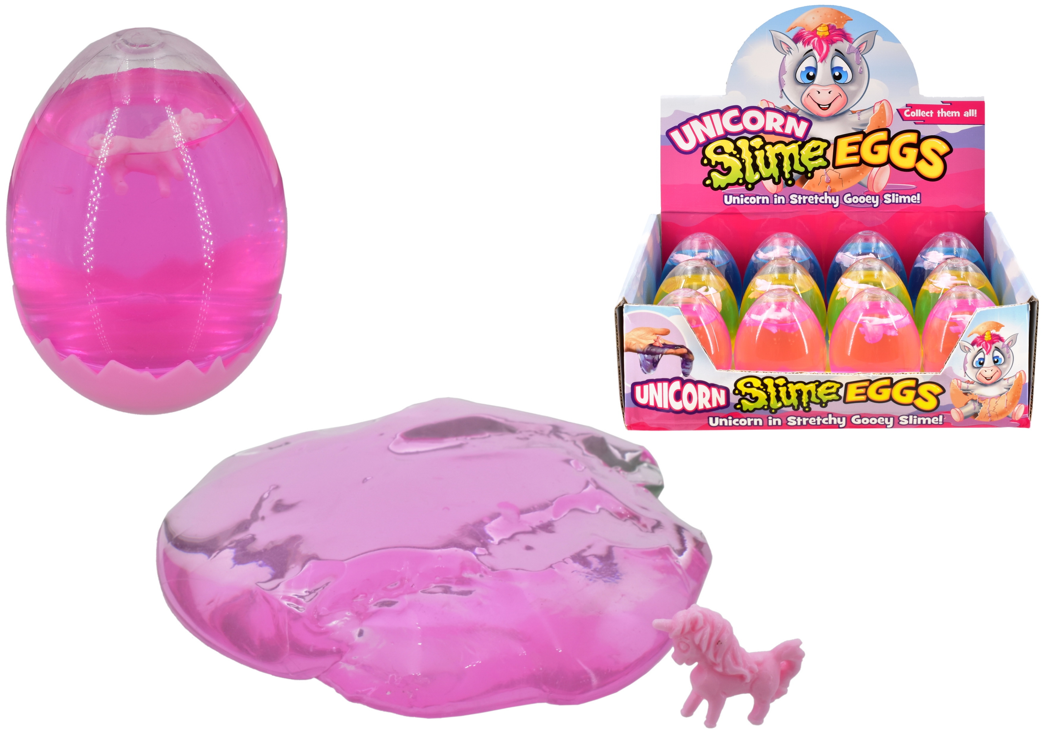 UNICORN SLIME EGG, 2 Assorted Colours,7cm CDU [Packs Only]
