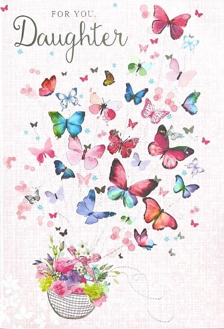 BIRTHDAY CARDS,Daughter 6`s Butterflies