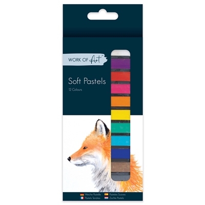 SOFT PASTELS,Work of Art 12`s Asst.Cols H/pk [Splittable]
