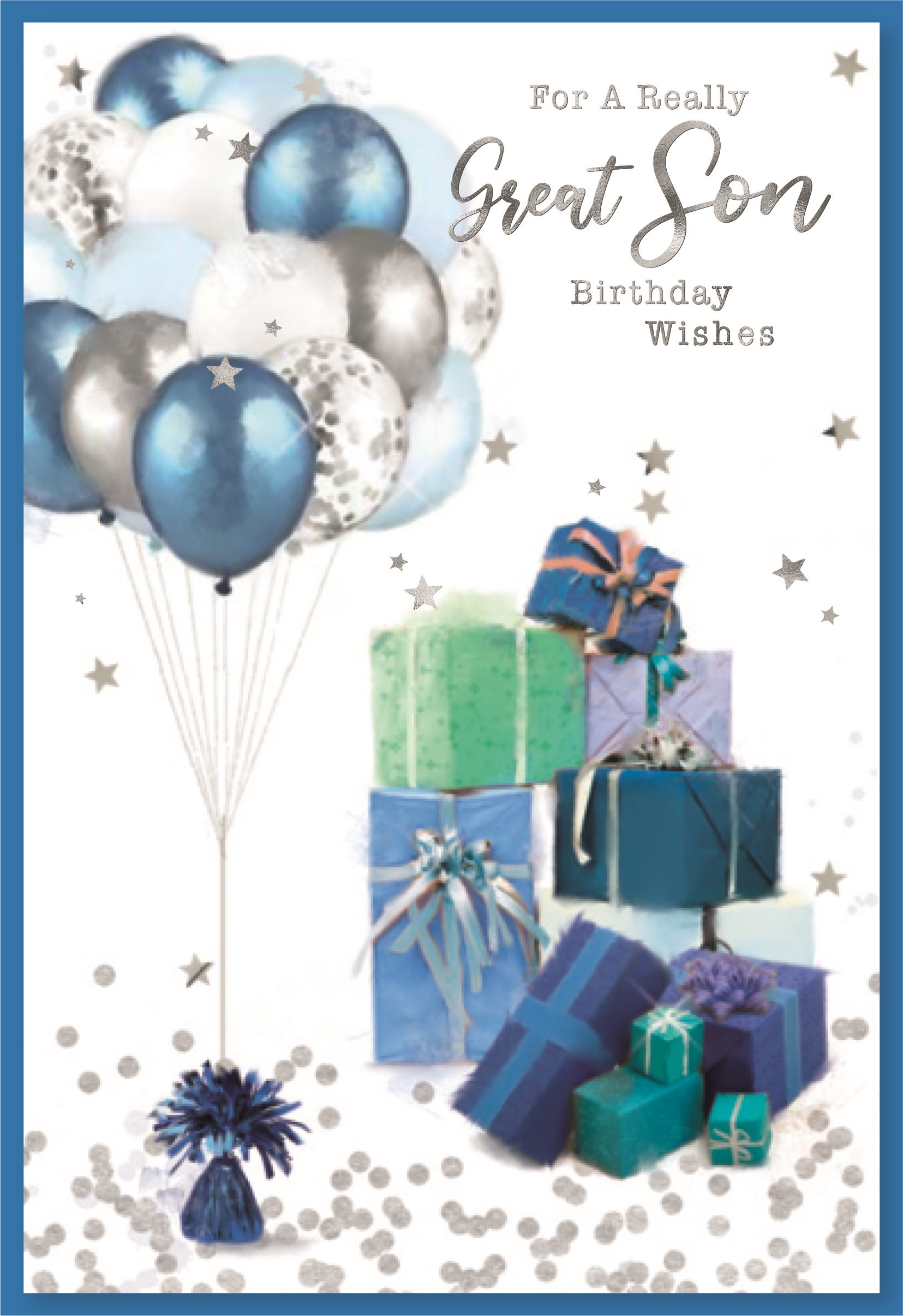 BIRTHDAY CARDS,Son 6`s Presents & Balloons