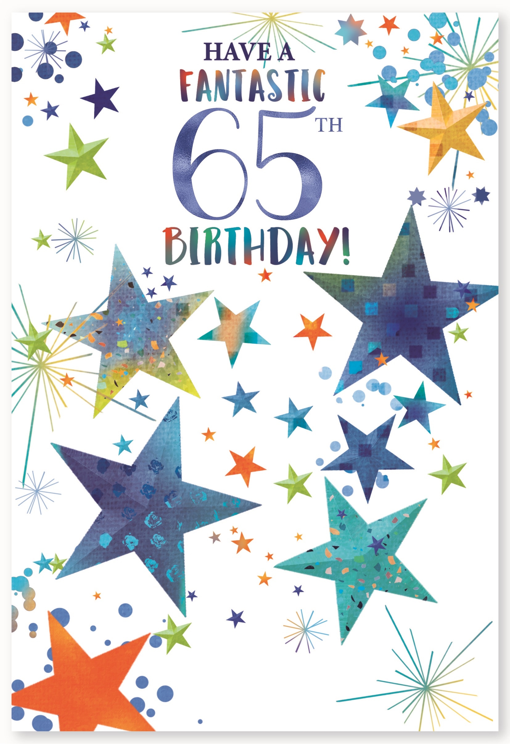 AGE 65 CARDS,Male 6`s Foil Stars